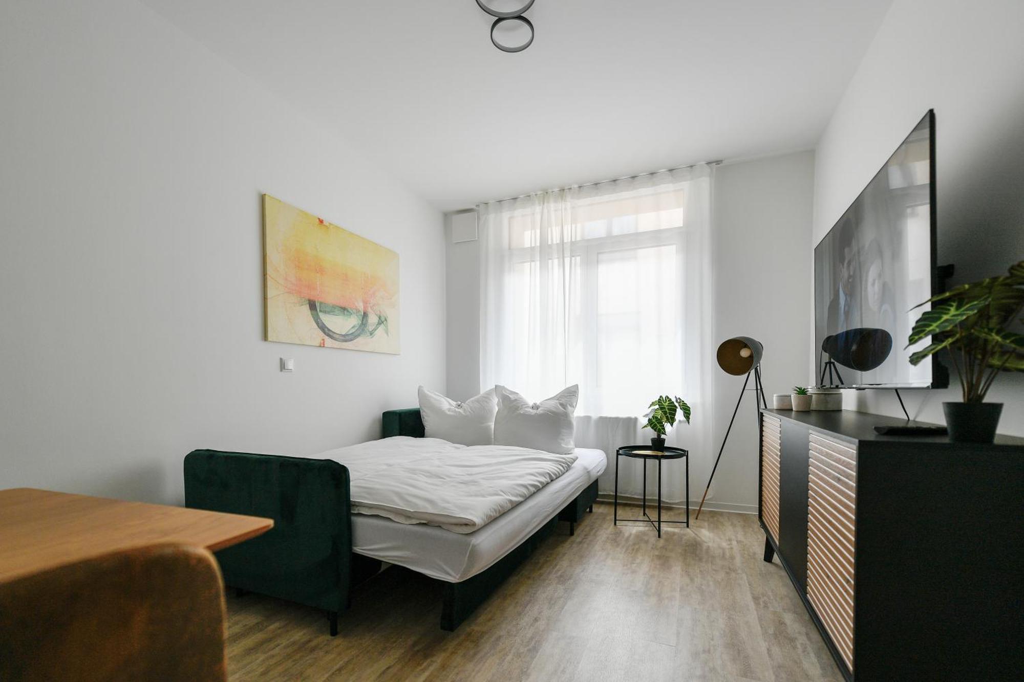 Ferienwohnungen Am Theater - Modern, Zentral Und Ruhig Mit Kueche, Waschtrockner, Netflix, Wlan Und Parkplatz- 2 Zimmer, 52 Qm Cottbus Chambre photo